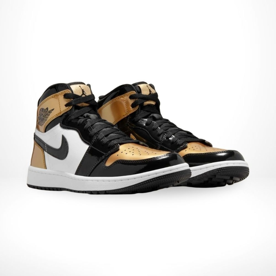 Air Jordan 1 High Golf Patent Gold Toe - Image 2