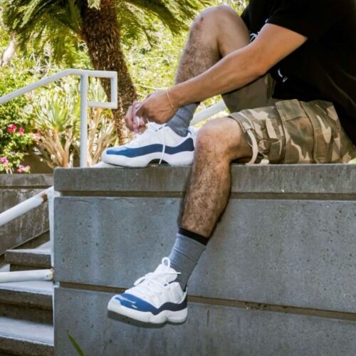 Real lifestyle image of Air Jordan 11