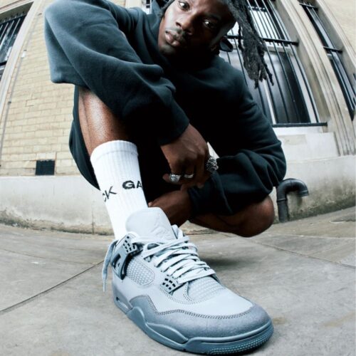 Real lifestyle image of Air Jordan 4