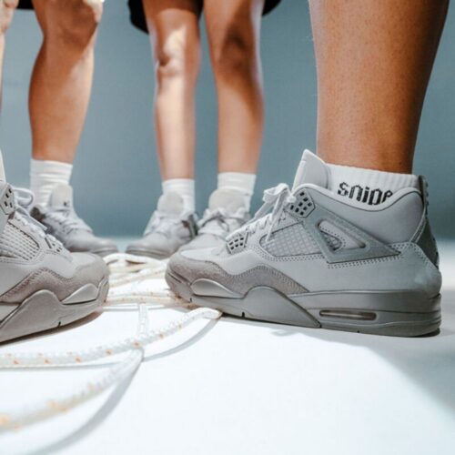 Real lifestyle image of Air Jordan 4