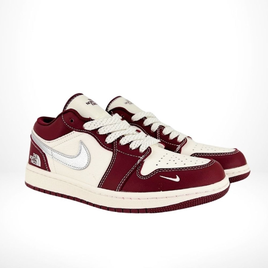 Air Jordan 1 Low x The North Face Burgundy - Image 2