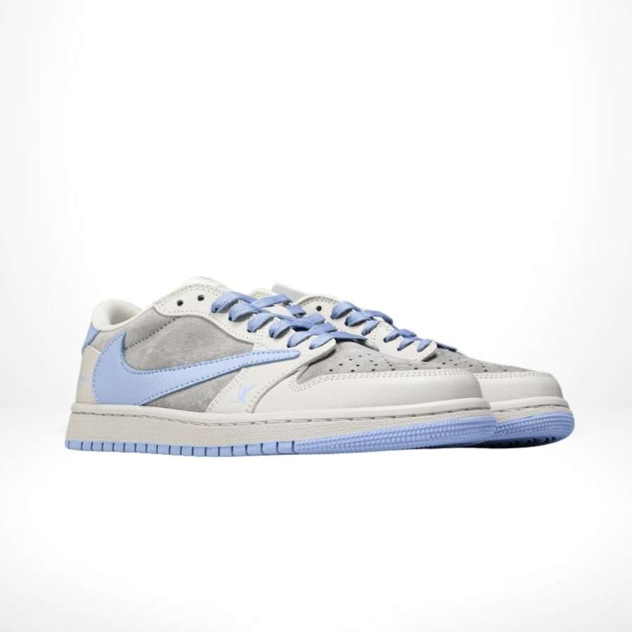 Air Jordan 1 Low x Travis Scott x Louis Vuitton Grey Blue - Image 2