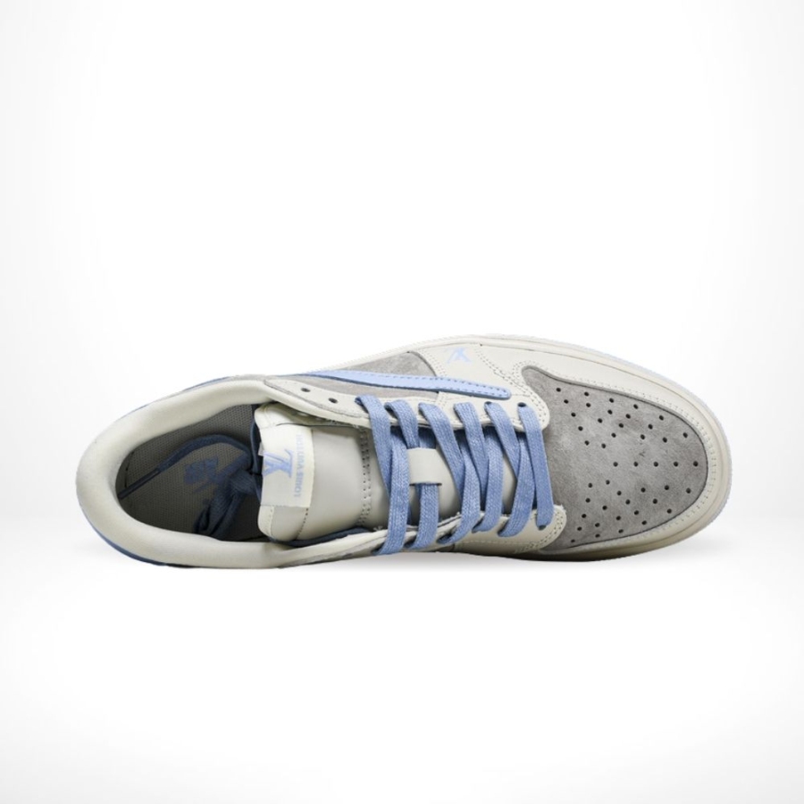 Air Jordan 1 Low x Travis Scott x Louis Vuitton Grey Blue - Image 4