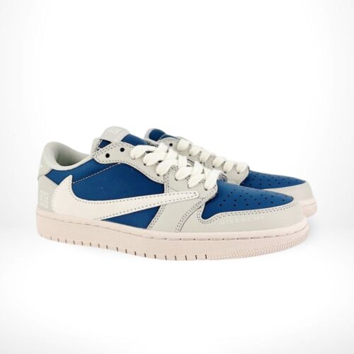 Angled front view of the custom Air Jordan 1 Low
