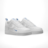 Angled front view of a full pair of Air Force 1