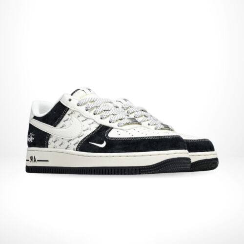 Angled front view of a full pair of Air Force 1