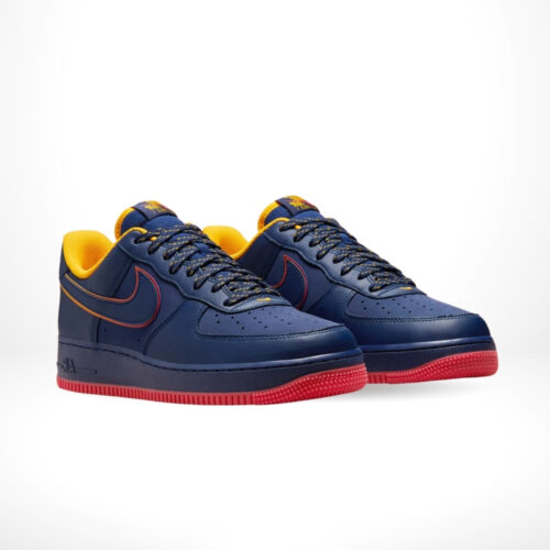 Angled front view of a full pair of Air Force 1