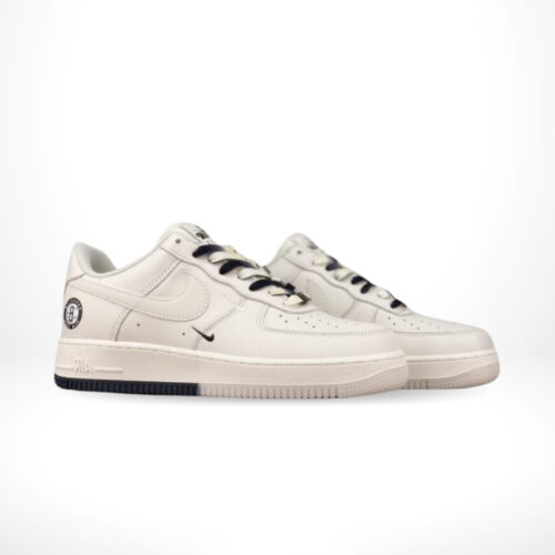 Angled front view of a full pair of Air Force 1