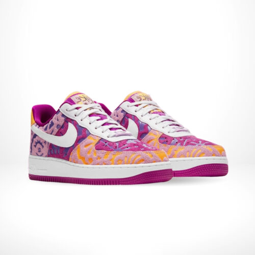 Angled front view of a full pair of Air Force 1