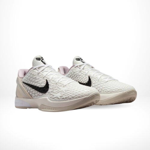 Angled front view of a full pair of Nike Kobe