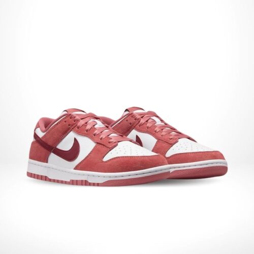 Angled front view of a full pair of Nike Dunk Low