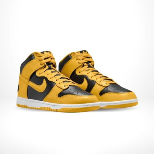 Angled front view of a full pair of Nike Dunk Low