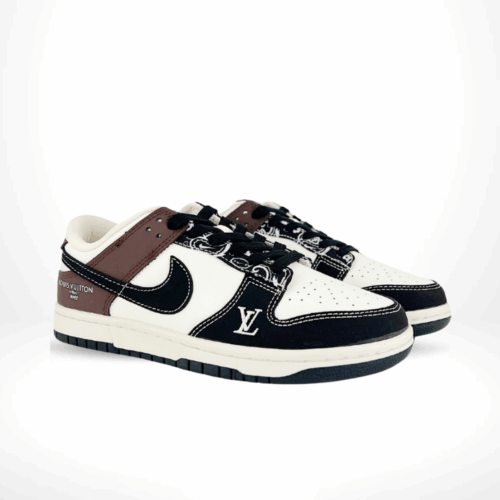 Alternative view of Nike SB Dunk Low X Louis White Black Brown
