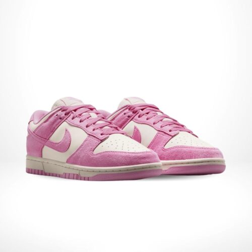 Angled front view of a full pair of Nike Dunk Low
