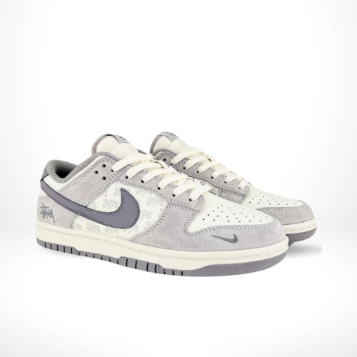 Alternative view of Nike SB Dunk Low X Stussy Grey White