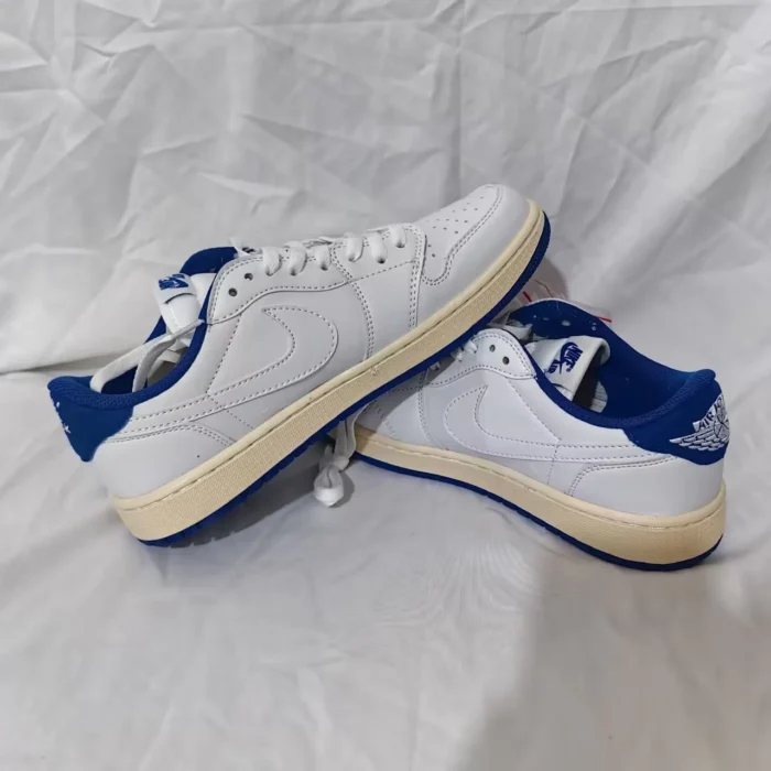 NIKE AIR JORDAN 1 LOW OG X TRAVIS SCOTT X FRAGMENT MILITARY BLUE DM7866 104 - Image 5