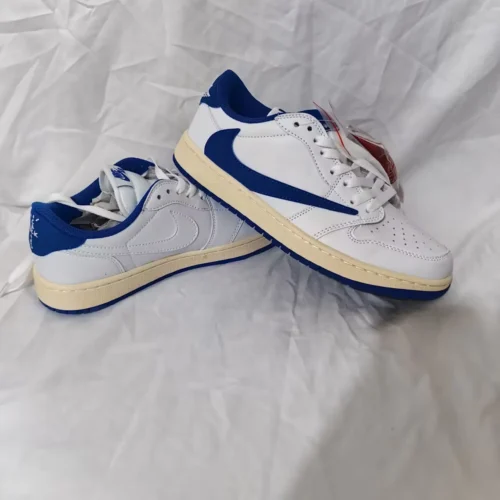 NIKE AIR JORDAN 1 LOW OG X TRAVIS SCOTT X FRAGMENT MILITARY BLUE DM7866 104 - Image 6