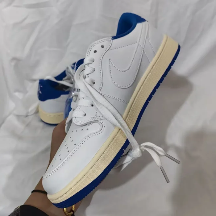 NIKE AIR JORDAN 1 LOW OG X TRAVIS SCOTT X FRAGMENT MILITARY BLUE DM7866 104 - Image 7