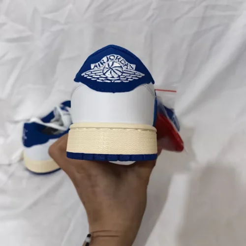 NIKE AIR JORDAN 1 LOW OG X TRAVIS SCOTT X FRAGMENT MILITARY BLUE DM7866 104 - Image 8