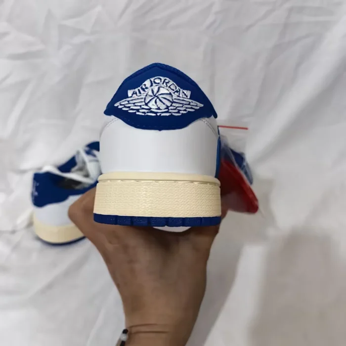 NIKE AIR JORDAN 1 LOW OG X TRAVIS SCOTT X FRAGMENT MILITARY BLUE DM7866 104 - Image 8