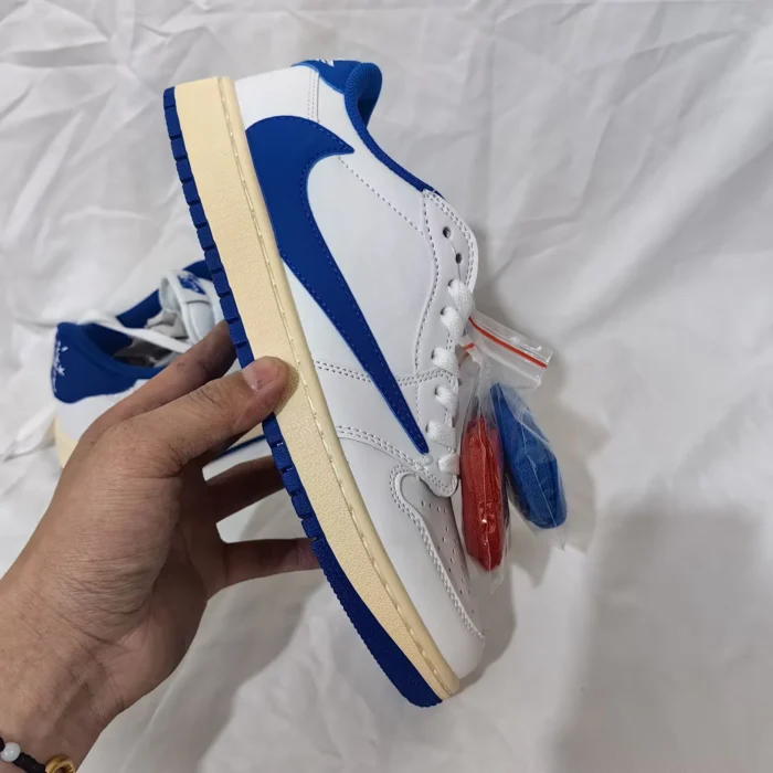 NIKE AIR JORDAN 1 LOW OG X TRAVIS SCOTT X FRAGMENT MILITARY BLUE DM7866 104 - Image 2
