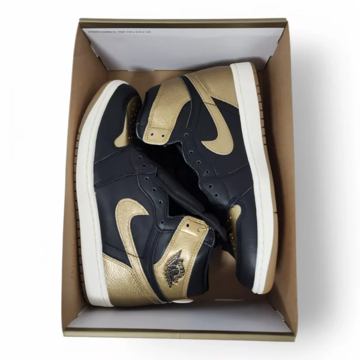 NIKE AIR JORDAN 1 HIGH OG BLACK GOLD DZ5485 071 - Image 4