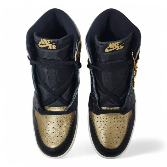 NIKE AIR JORDAN 1 HIGH OG BLACK GOLD DZ5485 071 - Image 6