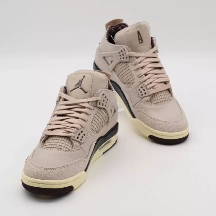 NIKE AIR JORDAN 4 FOSSIL STONE X A MA MANIERE PHANTOM METALLIC PEWTER VIOLET ORE LIGHT IRON ORE MUSLIN BURGUNDY CRUSH FZ4810 001 - Image 6