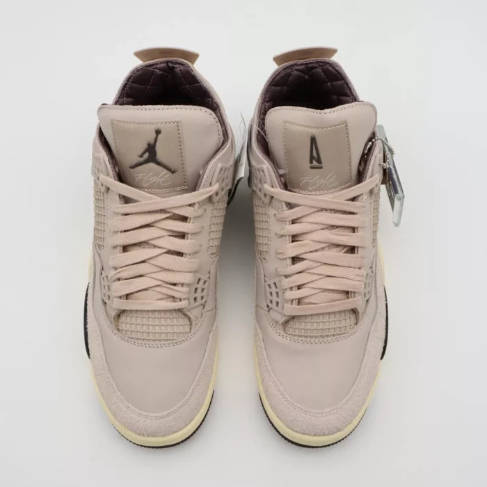 NIKE AIR JORDAN 4 FOSSIL STONE X A MA MANIERE PHANTOM METALLIC PEWTER VIOLET ORE LIGHT IRON ORE MUSLIN BURGUNDY CRUSH FZ4810 001 - Image 3
