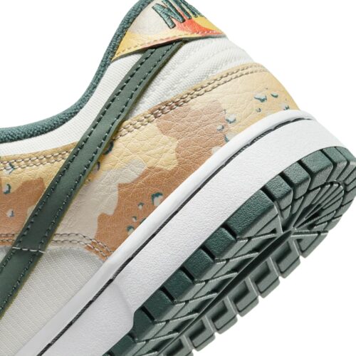 NIKE DUNK LOW SE MULTI CAMO SAIL VINTAGE GREEN TOTAL ORANGE WHITE DH0957 100 - Image 7