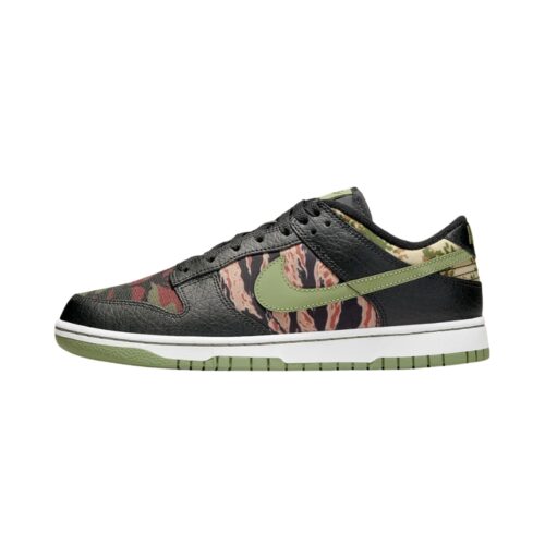 NIKE DUNK LOW SE MULTI CAMO BLACK MULTI OLIVE DH0957 100 - Image 2
