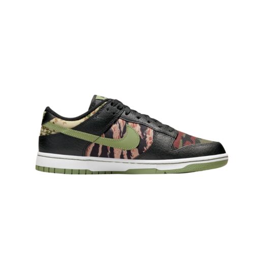 NIKE DUNK LOW SE MULTI CAMO BLACK MULTI OLIVE DH0957 100 - Image 3