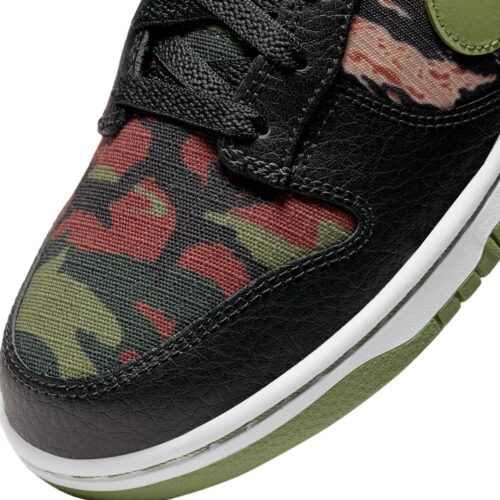 NIKE DUNK LOW SE MULTI CAMO BLACK MULTI OLIVE DH0957 100 - Image 7