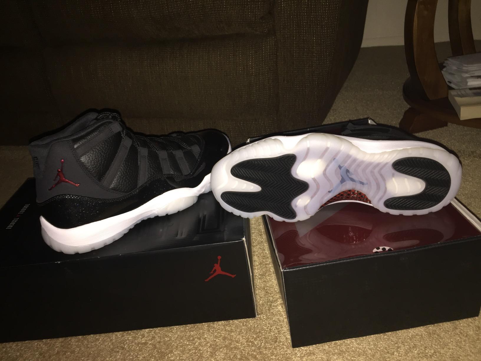 NIKE AIR JORDAN 11 72 10 BRED BLACK GYM RED WHITE ANTRACITE 378037 002 photo review