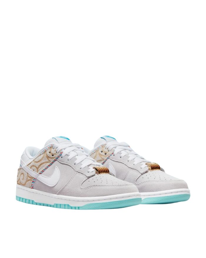 NIKE DUNK LOW BARBER SHOP GREY WHITE TEAL DH7614 500