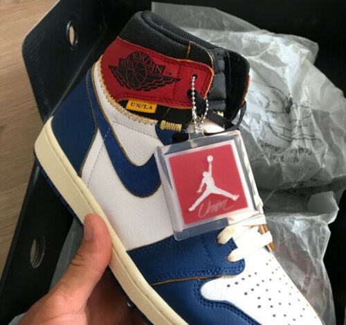 NIKE AIR JORDAN 1 RETRO HIGH UNION LA NRG STORM BLUE VARSITY RED BLACK BV1300 146 photo review