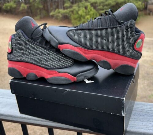 NIKE AIR JORDAN 13 RETRO BRED 2017 BLACK AND RED 414571 010 photo review
