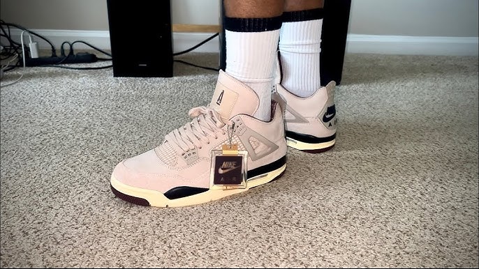 NIKE AIR JORDAN 4 FOSSIL STONE X A MA MANIERE PHANTOM METALLIC PEWTER VIOLET ORE LIGHT IRON ORE MUSLIN BURGUNDY CRUSH FZ4810 001 photo review