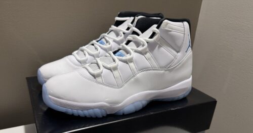 NIKE AIR JORDAN 11 LEGEND BLUE COLUMBIA WHITE LEGEND BLUE BLACK CT8012 104 photo review