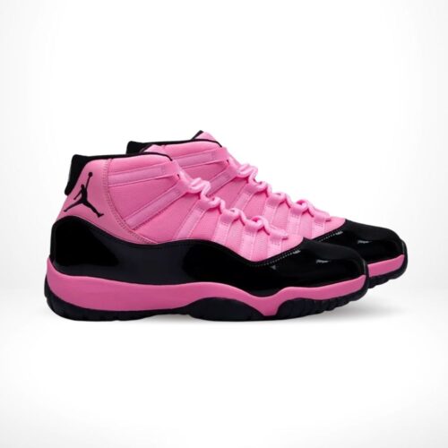 Angled front view of a full pair of Air Jordan 11