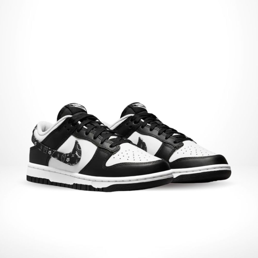 Nike Dunk Low Blackk Paisley Whitw Black - Image 2