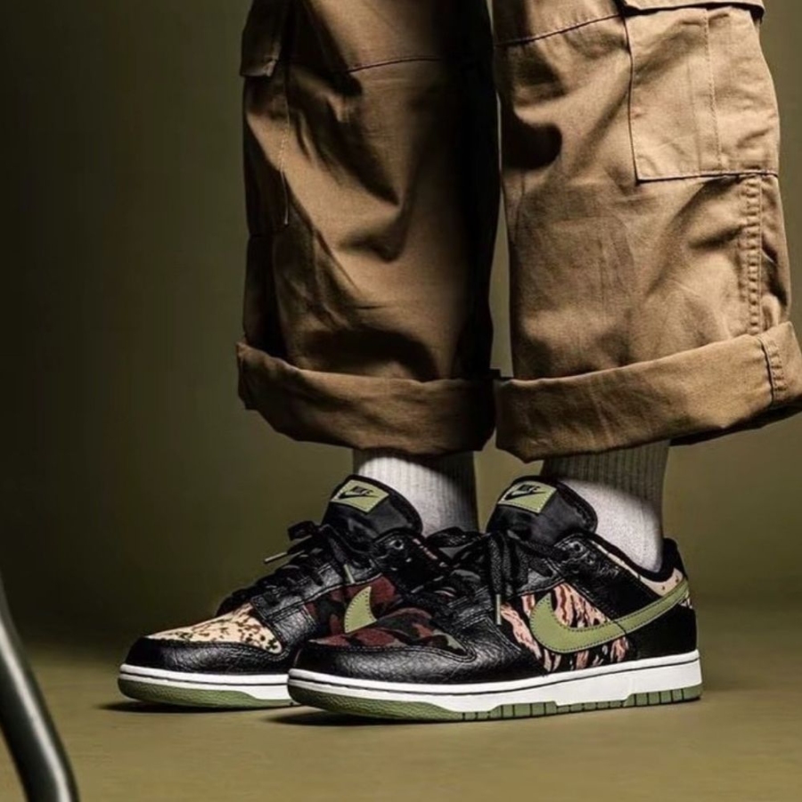 On-foot of the Nike Dunk Low