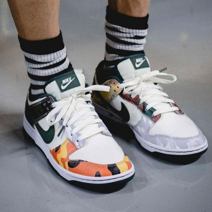 On-foot of the Nike Dunk Low