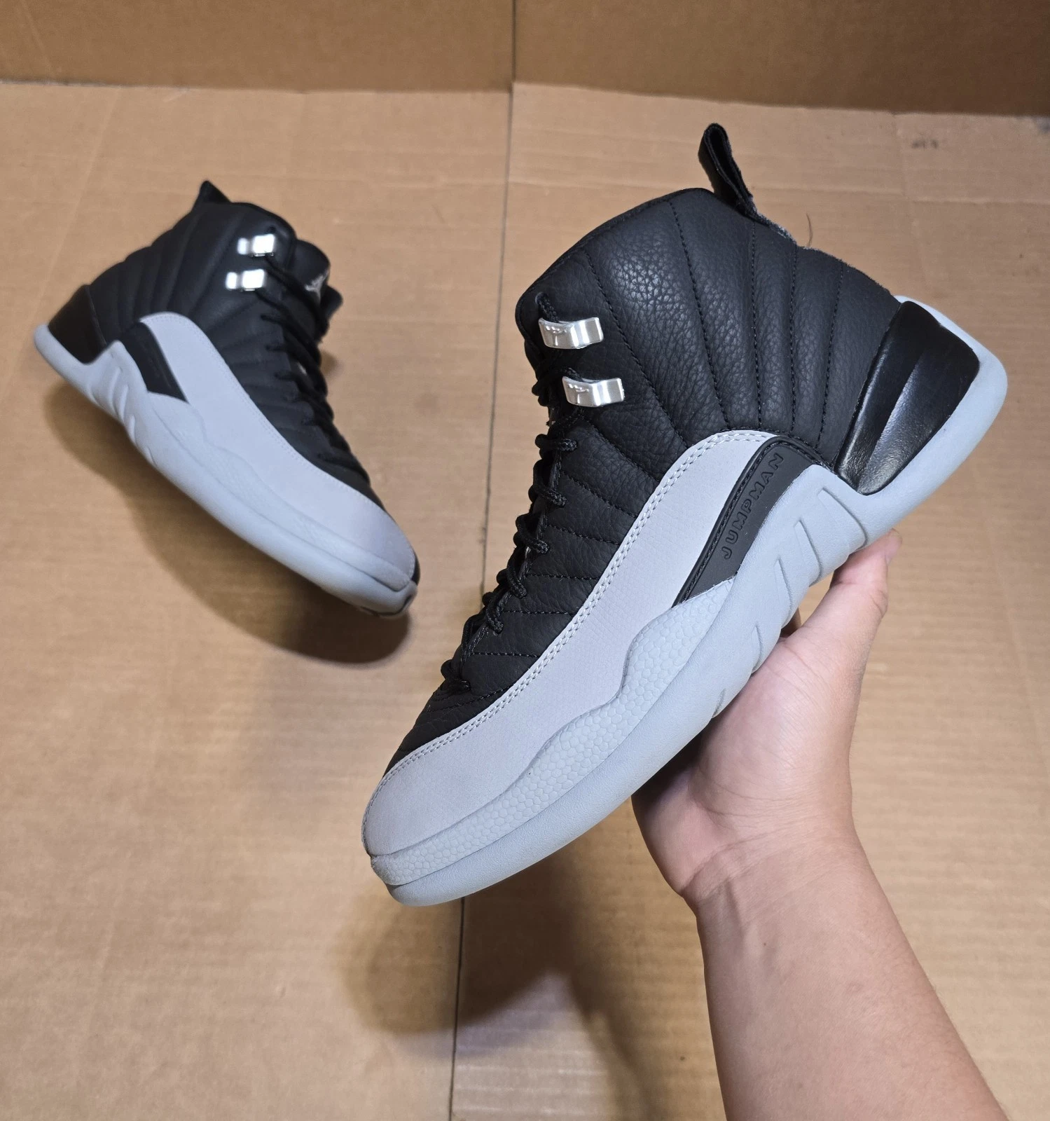 NIKE AIR JORDAN 12 BARONS BLACK WOLF GREY WHITE CT8013 010 photo review