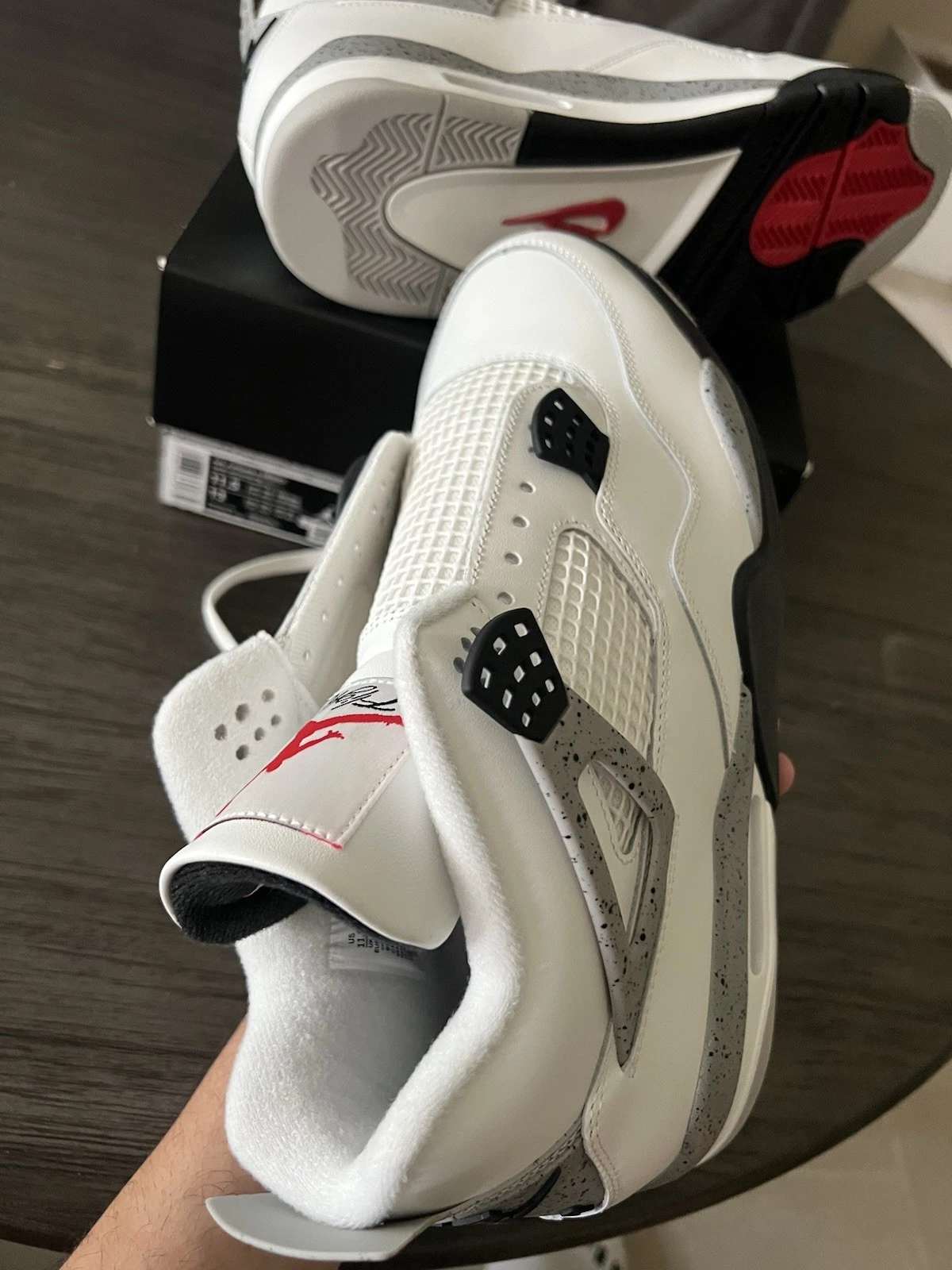 NIKE AIR JORDAN 4 WHITE CEMENT 2025 SUMMIT WHITE FIRE RED TECH GREY BLACK FV5029 100 photo review