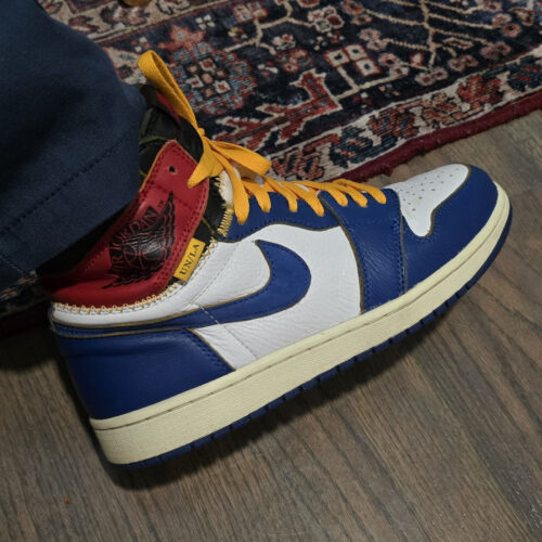 NIKE AIR JORDAN 1 RETRO HIGH UNION LA NRG STORM BLUE VARSITY RED BLACK BV1300 146 photo review