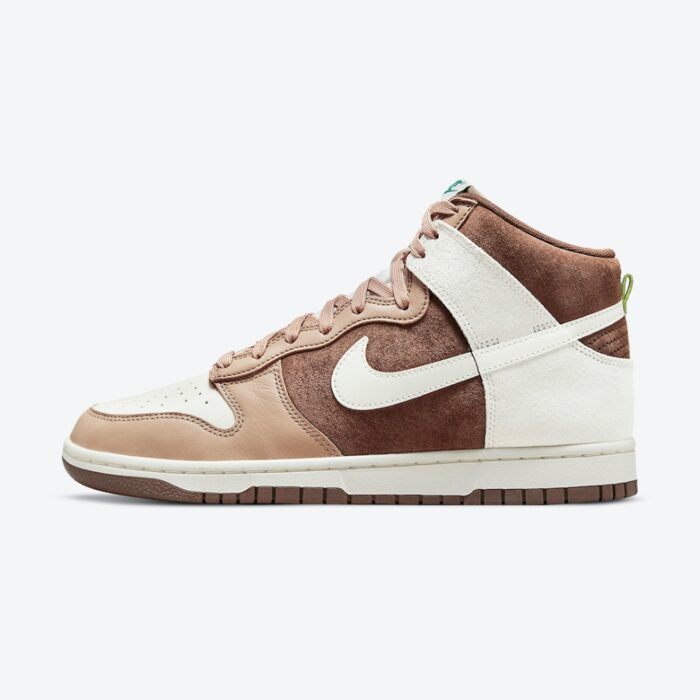 NIKE DUNK HIGH LIGHT CHOCOLATE SAIL KHAKI DH5348 100 - Image 3