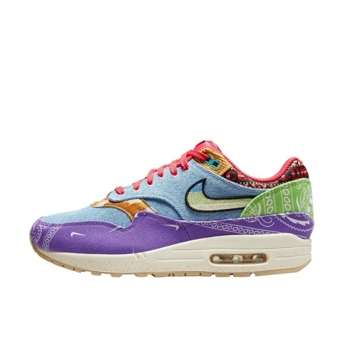NIKE AIR MAX 1 SP CONCEPTS FAR OUT SPECIAL BOX WILD VIOLET MULTI COLOR SAIL MEAN GREEN DN1803 500 - Image 3