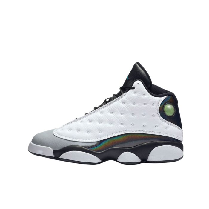 NIKE AIR JORDAN 13 BARONS WHITE TROPICAL TEAL BLACK WOLF GREY 414571 115 - Image 3