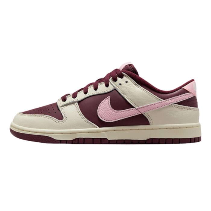 NIKE DUNK LOW RETRO PRM VALENTINE'S DAY PALE IVORY MEDIUM SOFT PINK NIGHT MAROON DR9705 100 - Image 3